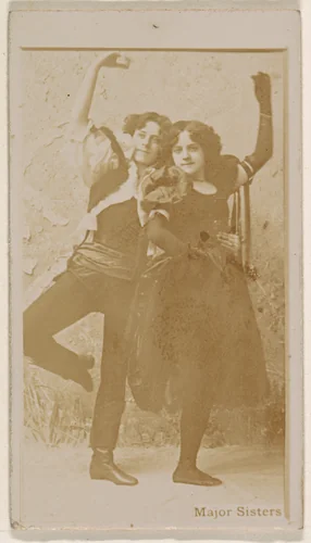 Major Sisters, from the Actresses series (N245) issued by Kinney Brothers to promote Sweet Caporal Cigarettes by Kinney Brothers Tobacco Company, photograph, 1890