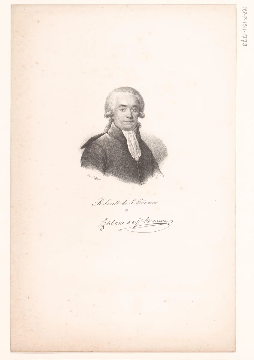 Portret van Jean-Paul Rabaut Saint-Étienne by anonymous, print, 1818-1842