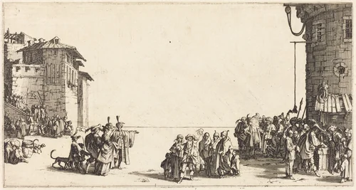 The Slave Market by Jacques Callot, print, 1620
