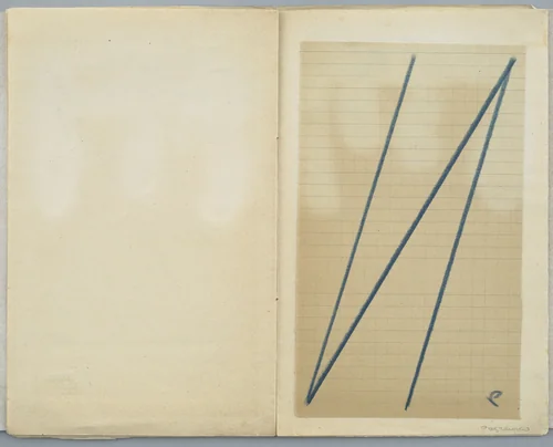 Folio from 5 x 5 = 25: Vystavka zhivopisi (5 x 5 = 25: An Exhibition of Painting) by Aleksandr Rodchenko, drawing, 1921