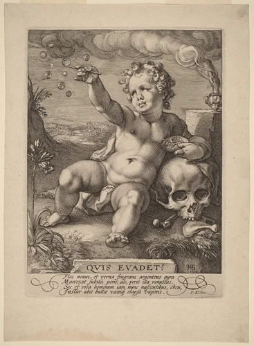 Allegory of Transience ("Homo Bulla") by Hendrick Goltzius, print, 1594