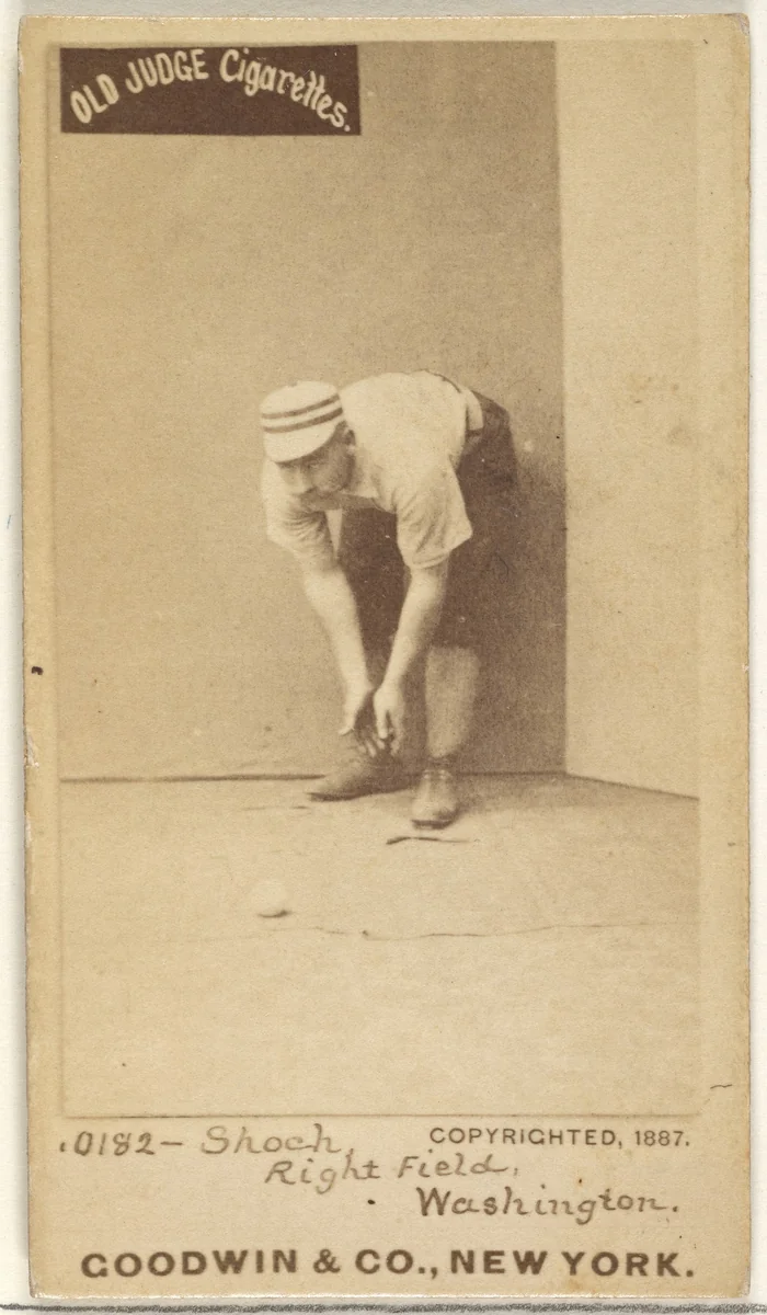 George Quintus Shoch, Right Field, Washington Nationals, from the Old Judge series (N172) for Old Judge Cigarettes by Goodwin & Company, photograph, 1887
