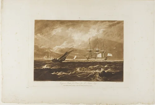 The Leader Sea Piece, plate 20 from Liber Studiorum by Joseph Mallord William Turner, print, 1809