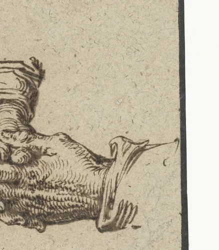 Twee gevouwen handen by Jacques de Gheyn, drawing, 1575-1625