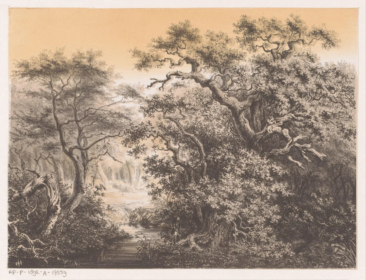Landschap met balling by Willem Jacob Hofdijk, print, 1849-1859