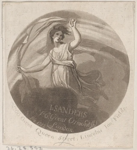 Trade Card for J. Sanders, Printmaker by anonymous, print, 1782