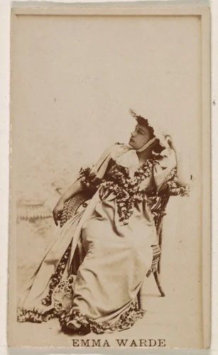 Emma Warde, from the Actresses series (N245) issued by Kinney Brothers to promote Sweet Caporal Cigarettes by Kinney Brothers Tobacco Company, photograph, 1890