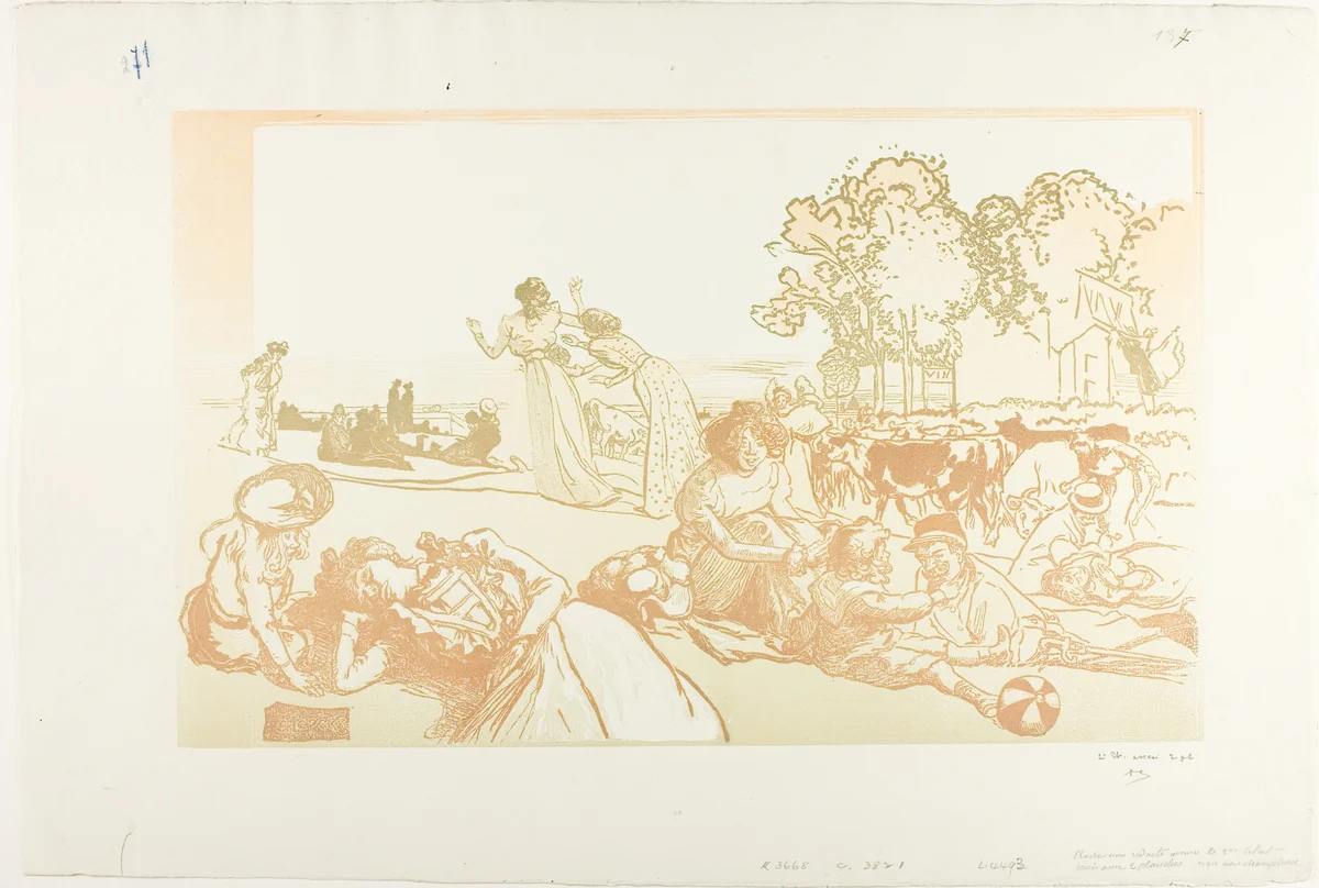 Modern Bucolic by Louis Auguste Lepère, print, 1901
