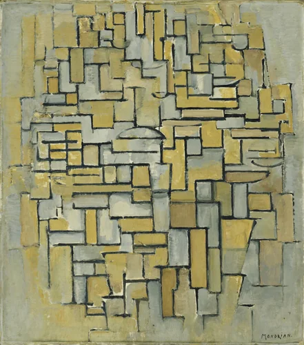 Composition in Brown and Gray by Piet Mondrian, painting, 1913