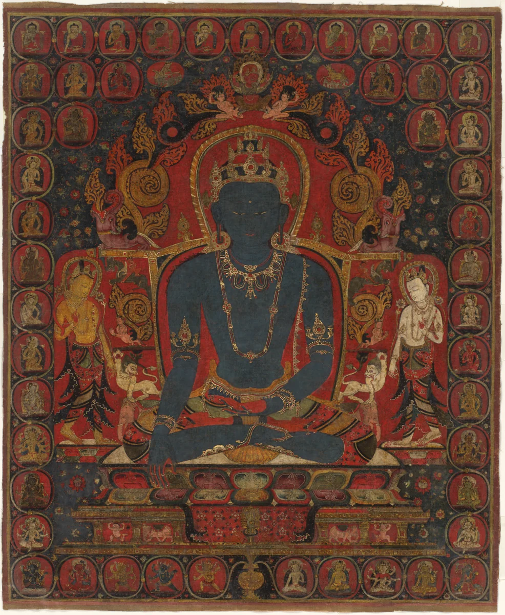 The Transcendent Buddha Akshobhya by Unidentified, painting, 1200-1333