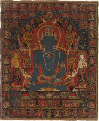 The Transcendent Buddha Akshobhya by Unidentified, painting, 1200-1333