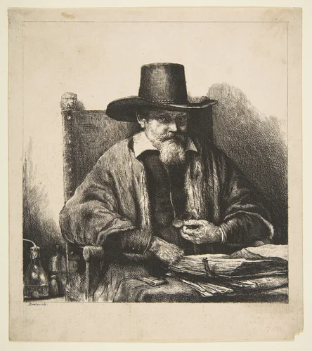 Arnold Tholinx, Inspector (reverse copy) by Rembrandt van Rijn, print, 1620-1966