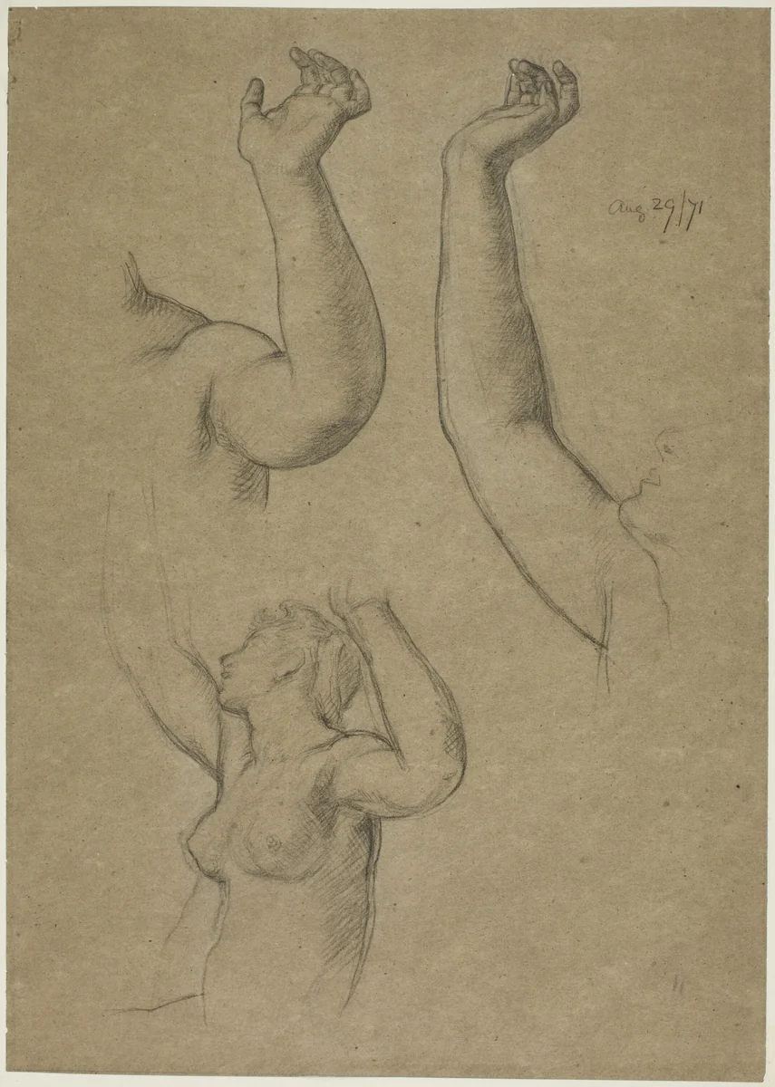 Study for The Festival by Edward John Poynter, drawing, 1871