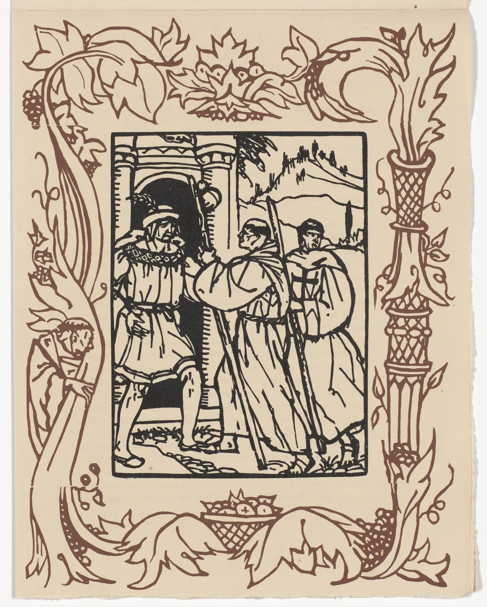 Plate (page 307) from Les Petites Fleurs de St. François (The Little Flowers of St. Francis) by Émile Bernard, illustrated book, 1928