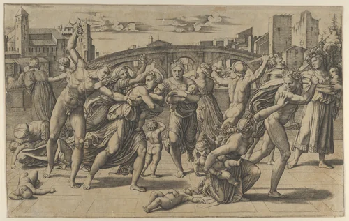 The Massacre of the Innocents by Agostino Veneziano, print, 1507-1517