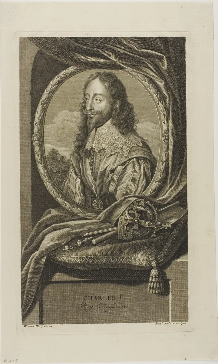 Charles I, King of England by Benoît Audran I, print, 1697