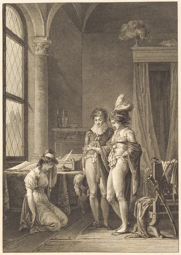 Joconde: Le pardon by Philippe Triere; Jean-Baptiste Mallet, print, 1756-1815