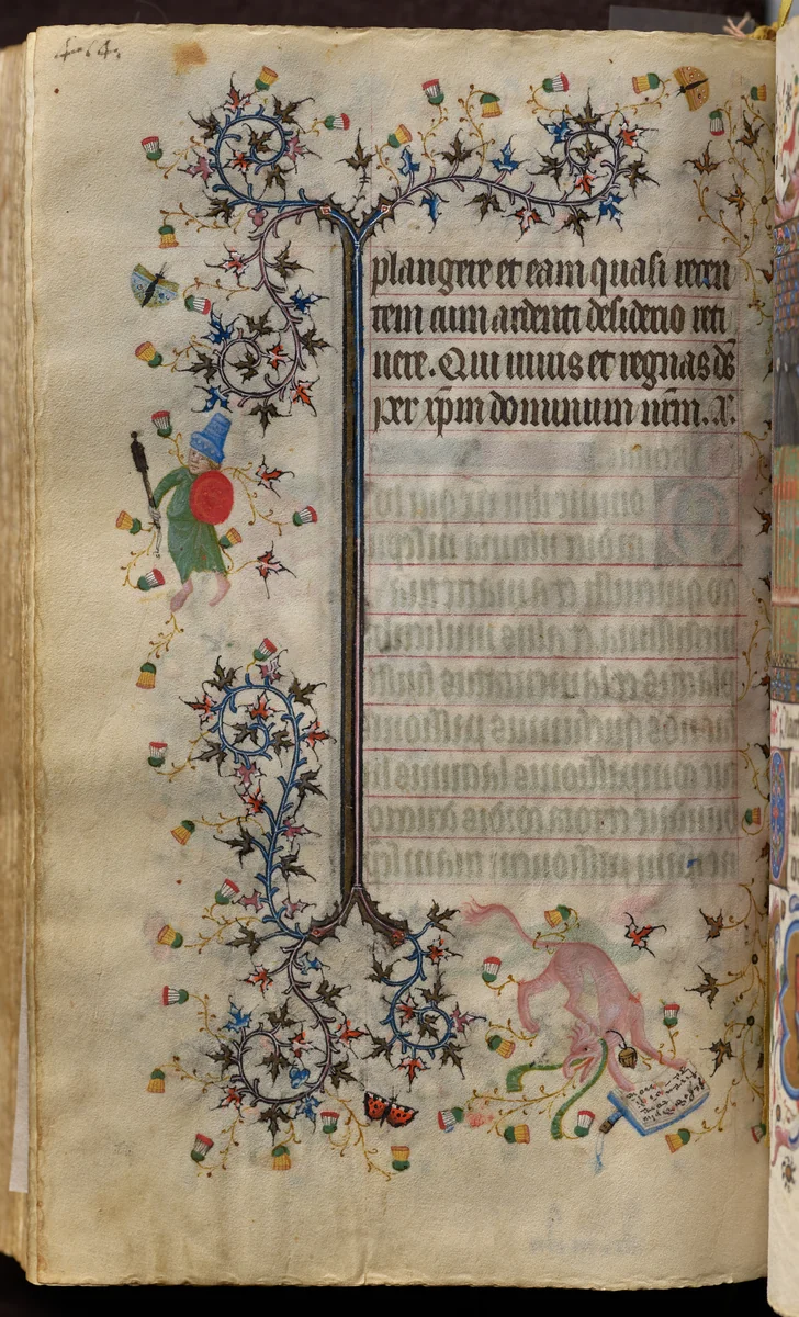 Hours of Charles the Noble, King of Navarre (1361-1425): fol. 201v, Signature of Zecho da Firenze by Master of the Brussels Initials and Associates, book, 1400-1410
