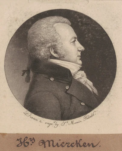 Henry Miercken by Charles B. J. Févret de Saint-Mémin, print, 1798-1803