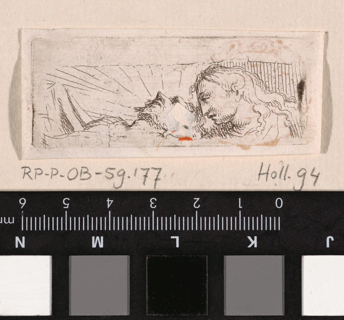 Het hoofd van Maria met de dode Christus by Cornelis Schut, print, 1618-1655