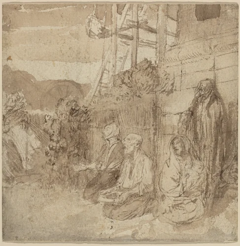 English Beggars by Alphonse Legros, drawing, 1837-1911