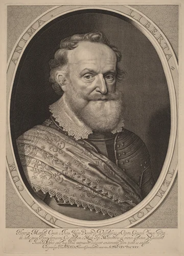 Hendrik Matthias, Count of Thurn and Taxis by Willem Jacobsz Delff; Michiel van Miereveld, print, 1625
