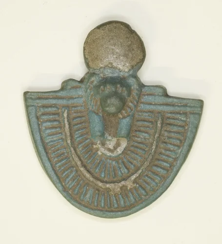 Pectoral Amulet of the Goddess Bastet by Egyptian, metalwork, -664--332