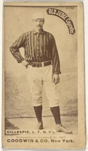 Peter Patrick Gillespie, Left Field, New York, from the Old Judge series (N172) for Old Judge Cigarettes by Goodwin & Company, photograph, 1887