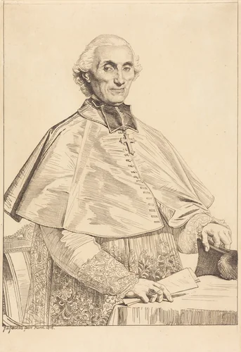 Gabriel Cortois de Pressigny by Jean-Auguste-Dominique Ingres, print, 1816