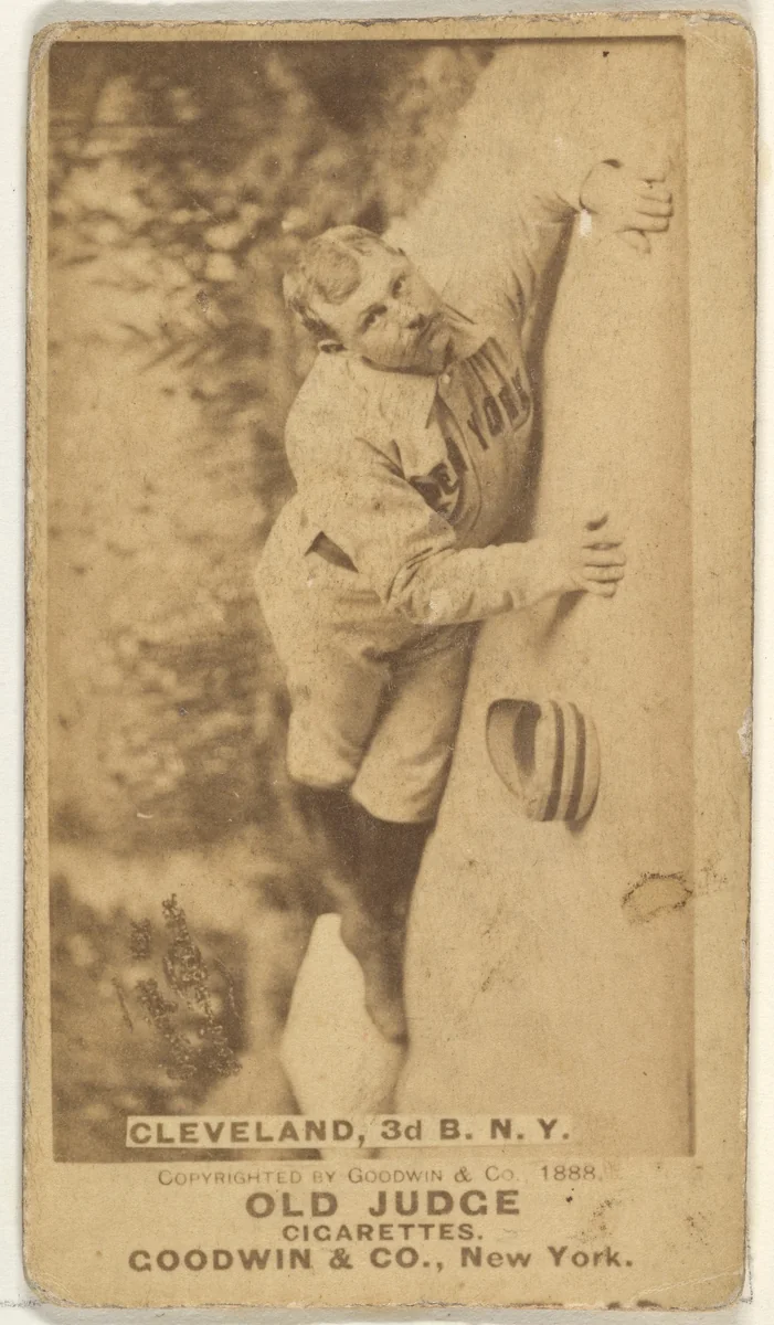 Cleveland, 3rd Base, New York, from the Old Judge series (N172) for Old Judge Cigarettes by Goodwin & Company, photograph, 1888