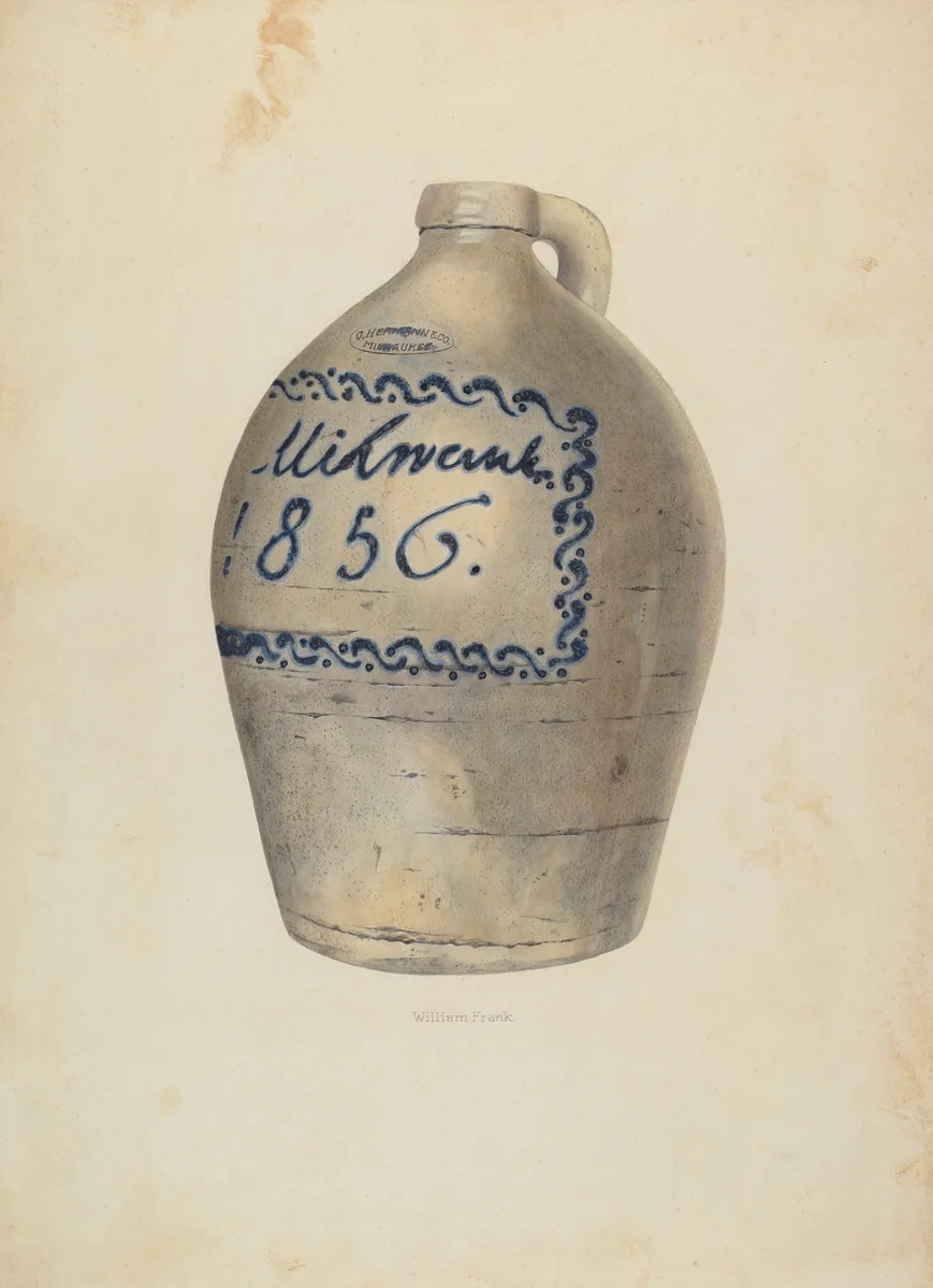Jug by William Frank, index of american design, 1937