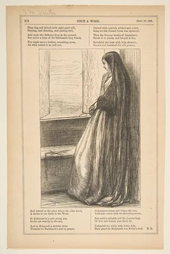 Count Burckhardt (from "Once a Week," September 27, 1862) by James McNeill Whistler, print, 1862