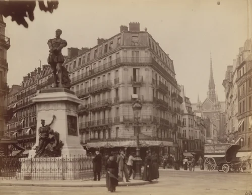 Place Maubert by Eugène Atget, photograph, 1899