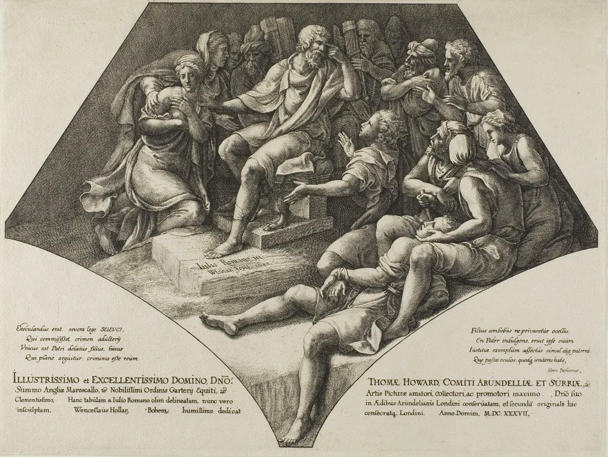 Seleucus and His Son by Wenceslaus Hollar
Giulio Romano, print, 1637