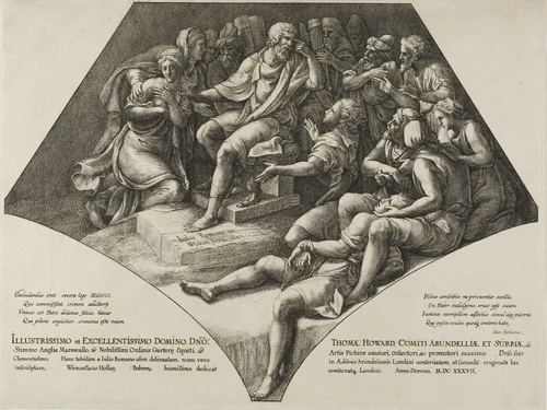 Seleucus and His Son by Wenceslaus Hollar
Giulio Romano, print, 1637