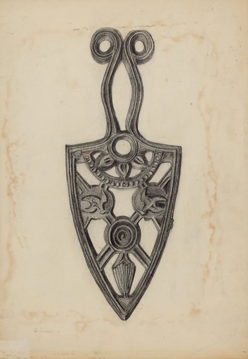 Trivet by Genevieve Jordan, index of american design, 1935-1942