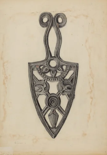 Trivet by Genevieve Jordan, index of american design, 1935-1942