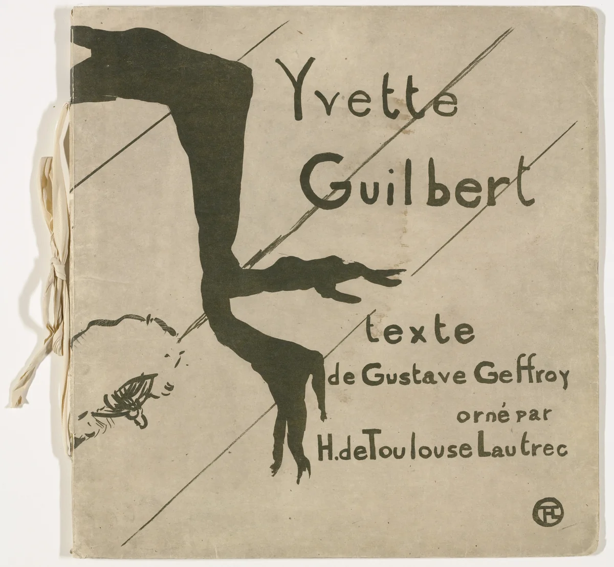 Cover for Yvette Guilbert by Henri de Toulouse-Lautrec, illustrated book, 1894