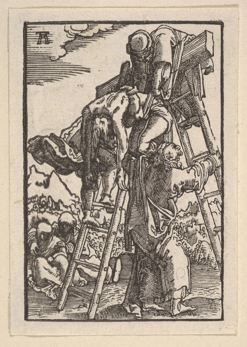 The Descent from the Cross, from "The Fall and Salvation of Mankind Through the Life and Passion of Christ" by Albrecht Altdorfer, print, 1508-1518