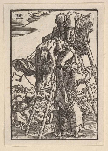 The Descent from the Cross, from "The Fall and Salvation of Mankind Through the Life and Passion of Christ" by Albrecht Altdorfer, print, 1508-1518