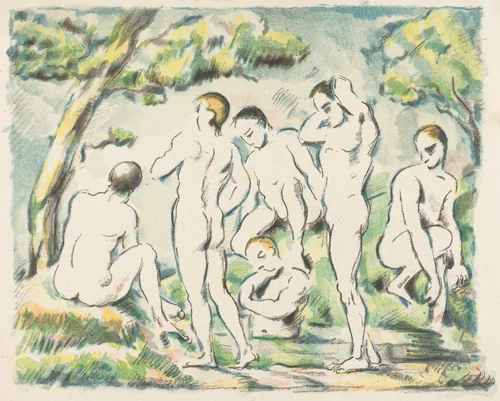 The Bathers (Small Plate) by Paul Cezanne, print, 1897