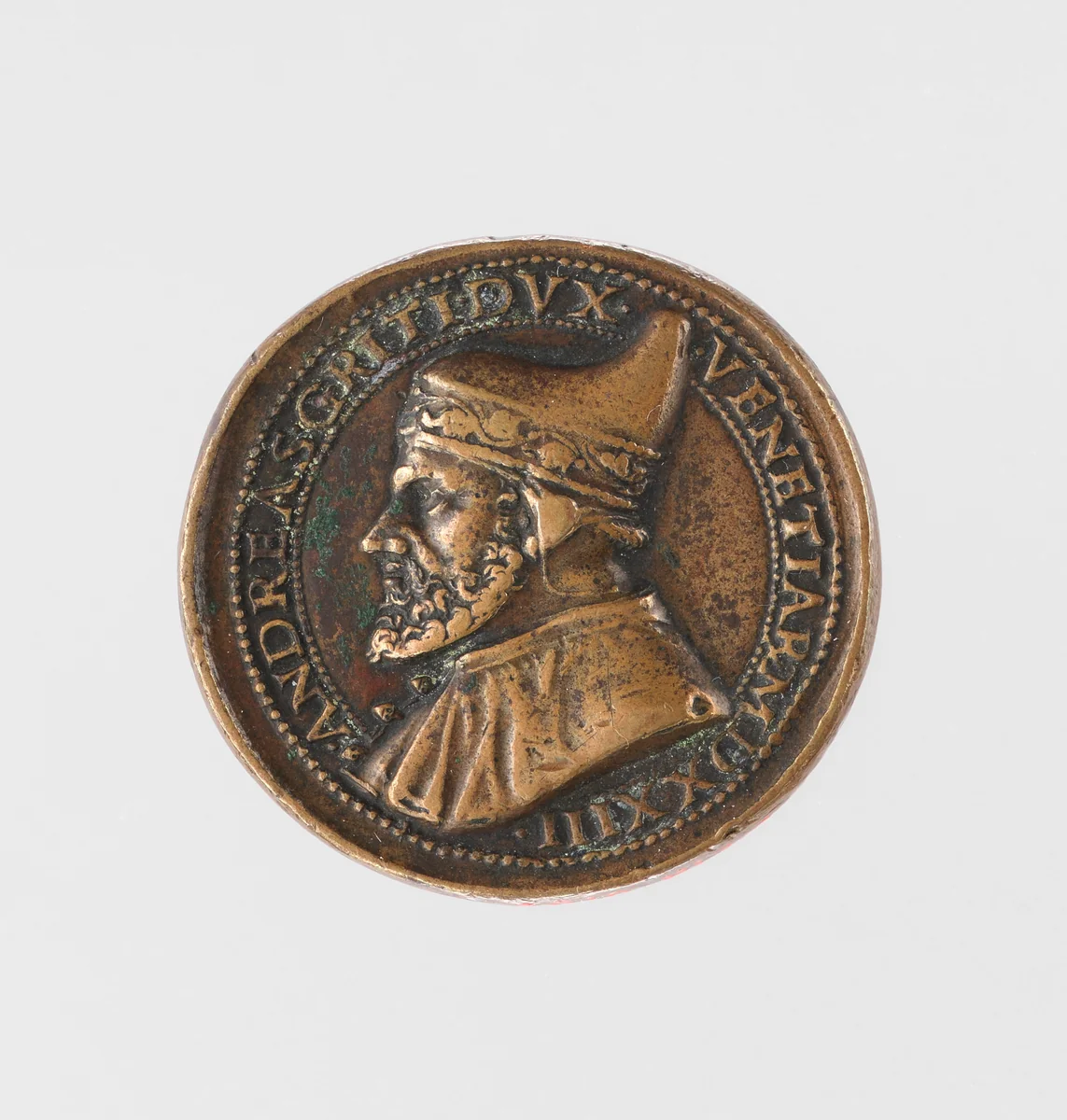 Andrea Gritti (1454-1538), Doge of Venice (from 1523) by Andrea Spinelli, metalwork, 1534