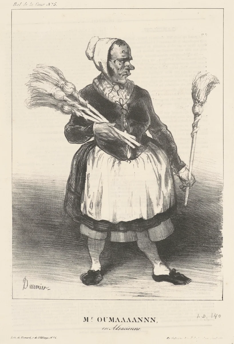 Coulman en Alsacienne by Honoré Daumier, print, 1833