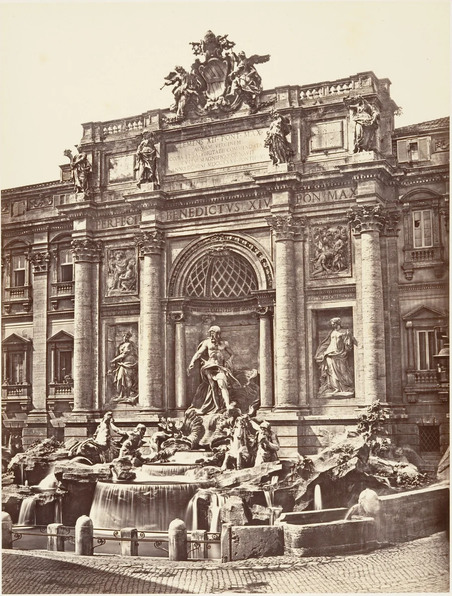 Fontana di Trevi by Eugène Constant, photograph, 1848-1852