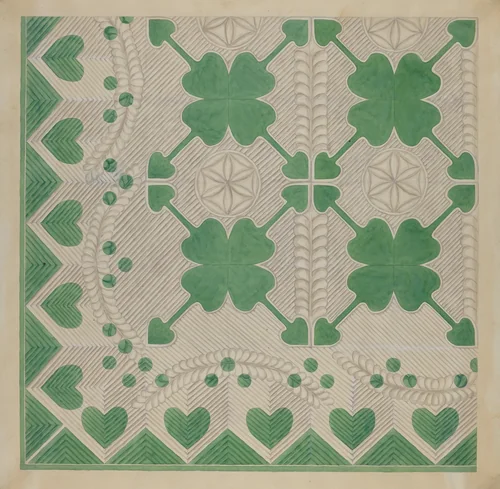 Applique Quilt by Dorothy Posten, index of american design, 1936