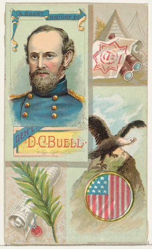 A Short History of General Don Carlos Buell, from the Histories of Generals series (N114) issued by W. Duke, Sons & Co. to promote Honest Long Cut Smoking and Chewing Tobacco by W. Duke, Sons & Co., print, 1888