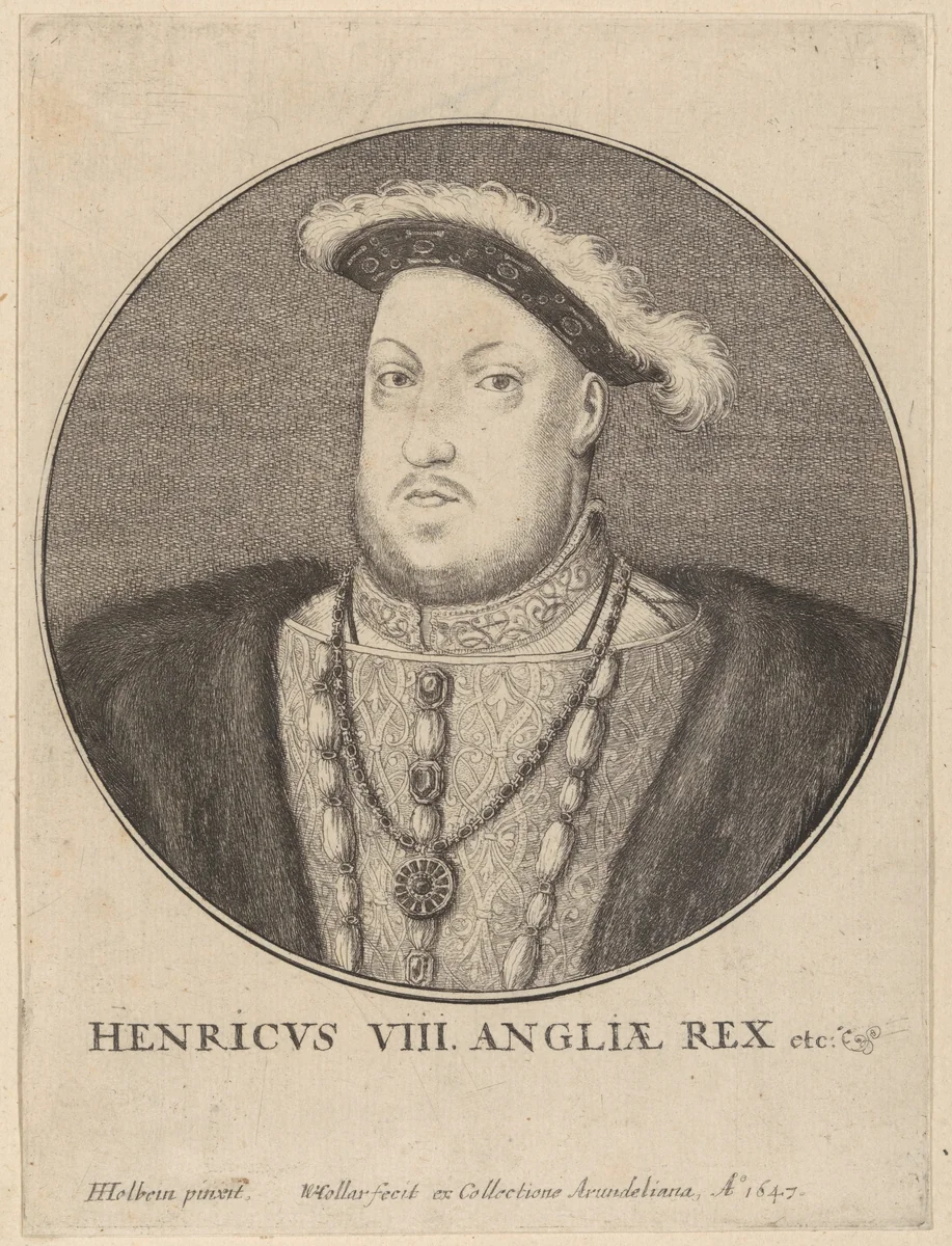 Henricus VIII Angliae Rex etc. by Wenceslaus Hollar, print, 1647