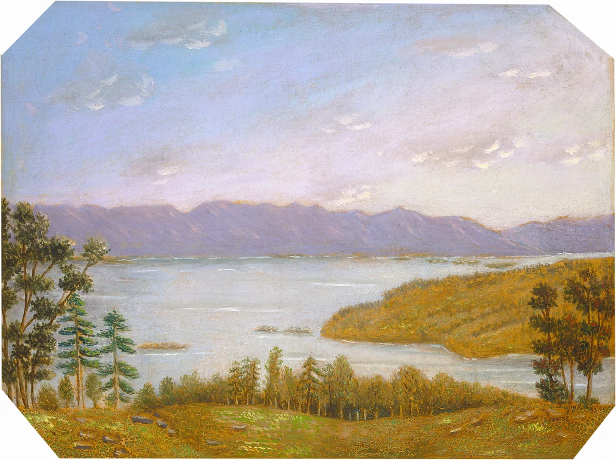 Leverett Pond by Erastus Salisbury Field, painting, 1860-1880
