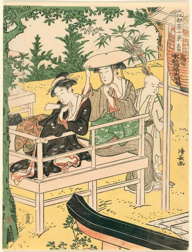 Takata, from the series "Ten Summer Scenes in Edo (Edo natsu jikkei)" by Torii Kiyonaga (鳥居清長), print, 1782-1792
