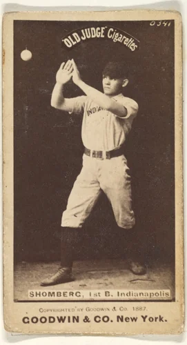 Shomberg, 1st Base, Indianapolis, from the Old Judge series (N172) for Old Judge Cigarettes by Goodwin & Company, photograph, 1887